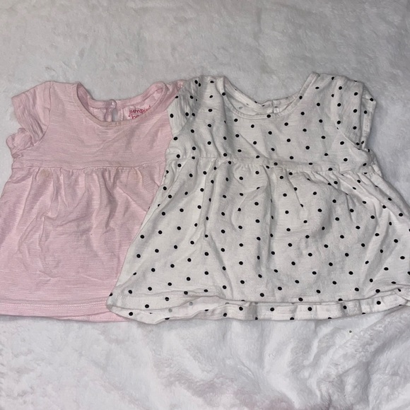 jumping beans Other - Jumping bean size 9 month, baby doll tshirt and pink, black and white polkadot
